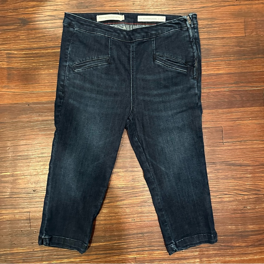 Pilcro And The Letterpress High Rise Capri Jeans Women's Size 28‎ Denim Side Zip